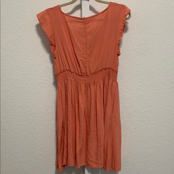 Roxy Orange Cap Sleeves Mini Dress - Picture 4 of 8
